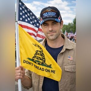 Capsmith UNISEX Black Tea Party Patriot Baseball Style Hat